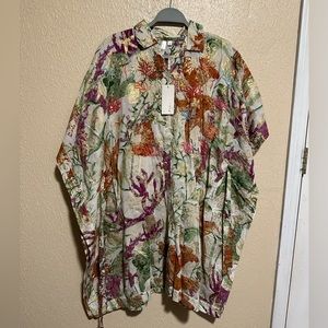 Buby.s Button Front Kaftan Dress With Belt Size‎ Large